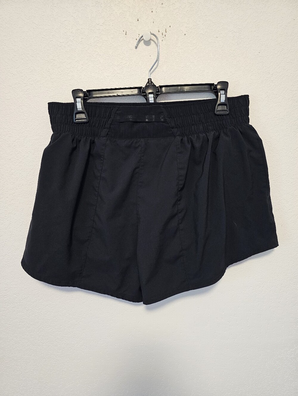 Nike Black Women’s Dri-Fit Running Shorts with White Swoosh Size Large - Picture 3 of 6